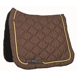 Tapis de selle Gently coupe dressage marron/doré