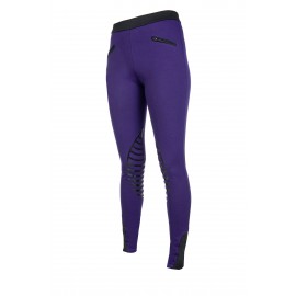 Leggings Starlight avec basanes en silicone lilas/noir