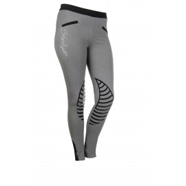 Leggings Starlight avec basanes en silicone gris clair/noir