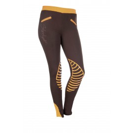 Leggings Starlight avec basanes en silicone marron/orange