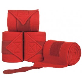 Bandes de polo polaires en lot de 4 rouge