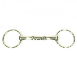 Mors de filet 2 anneaux double brisure Axxel