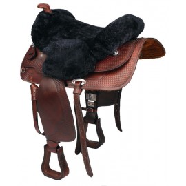 Dessus de selle western C.S.O. en mouton véritable