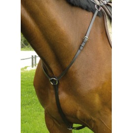 Collier de chasse en cuir avec martingale Club