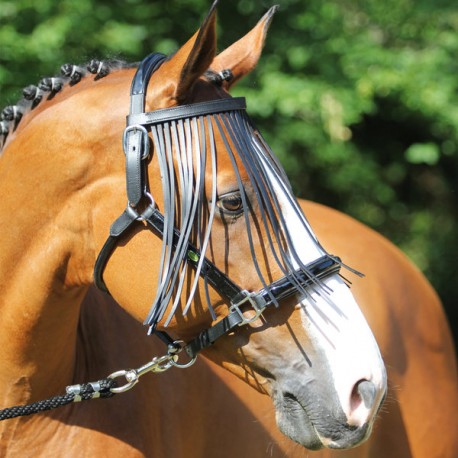 Frontal anti-mouche en cuir