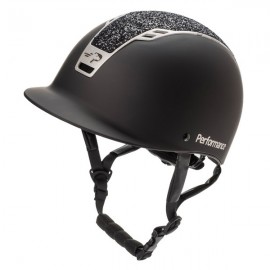 Casque d'équitation Performance mat strass