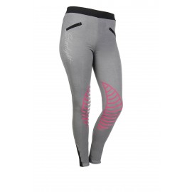 Leggings Starlight avec basanes en silicone gris clair/rose bonbon