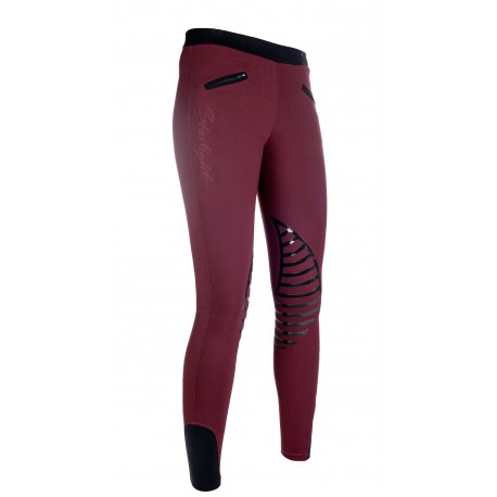 Leggings Starlight avec basanes en silicone bordeaux/noir