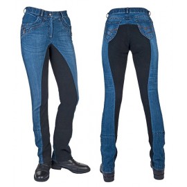 Pantalon d'équitation jeans jodhpur Classic fond peau